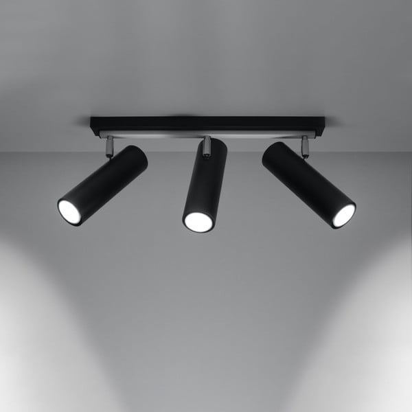 Črna stropna svetilka 6x45 cm Mira – Nice Lamps