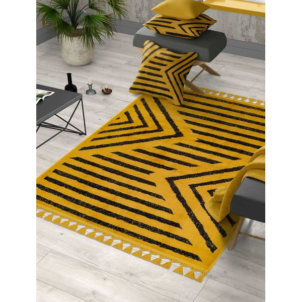 Rumena pralna preproga 300x80 cm - Vitaus-image-1