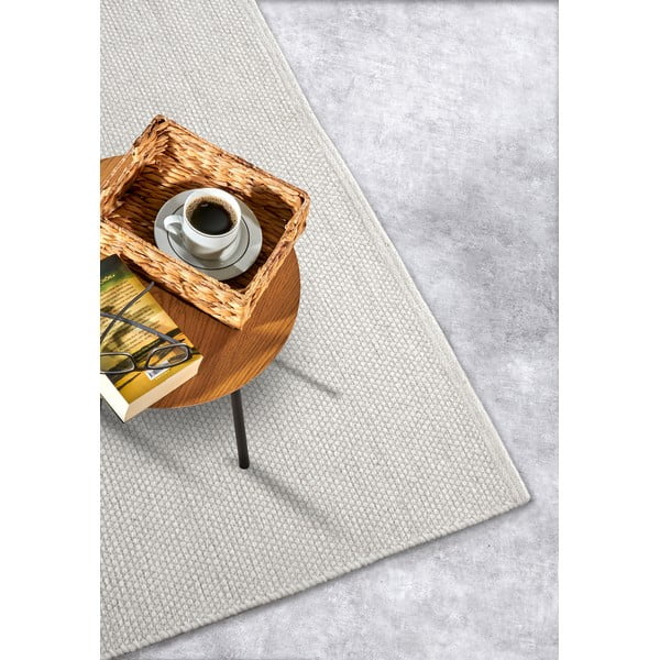 Kremno bela ročno tkana preproga iz mešanice volne 190x280 cm Pradesh Natural White – Elle Decoration-image-2