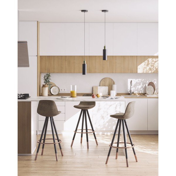 Rjav barski stol (višina sedeža 75 cm) Slad – Kave Home-image-1