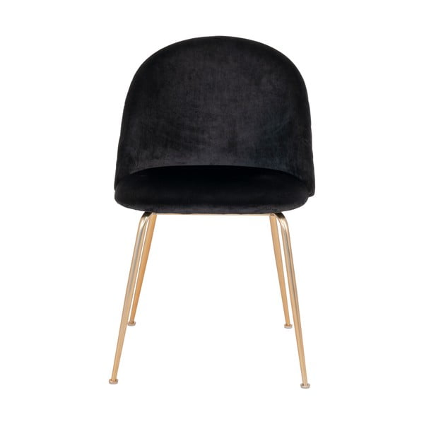 Črni žametni jedilni stoli v kompletu 2 ks Geneve – House Nordic-image-1