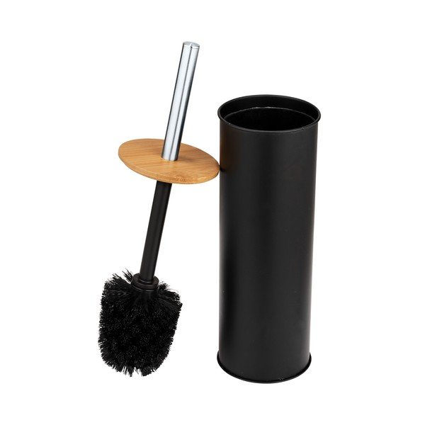 Črna jeklena WC ščetka Tortona – Wenko-image-1