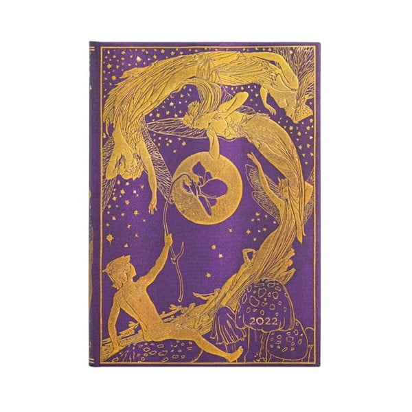 Tedenski rokovnik za leto 2022 Paperblanks Violet Fairy, 13 x 18 cm