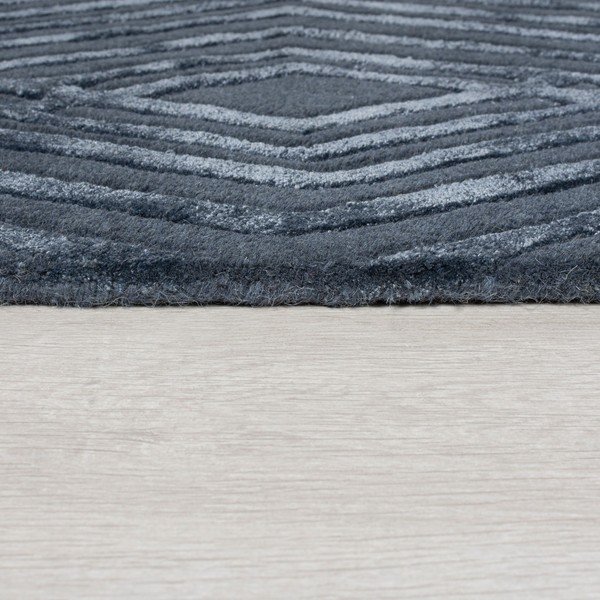 Modra volnena preproga Flair Rugs Diamonds, 120 x 170 cm-image-3