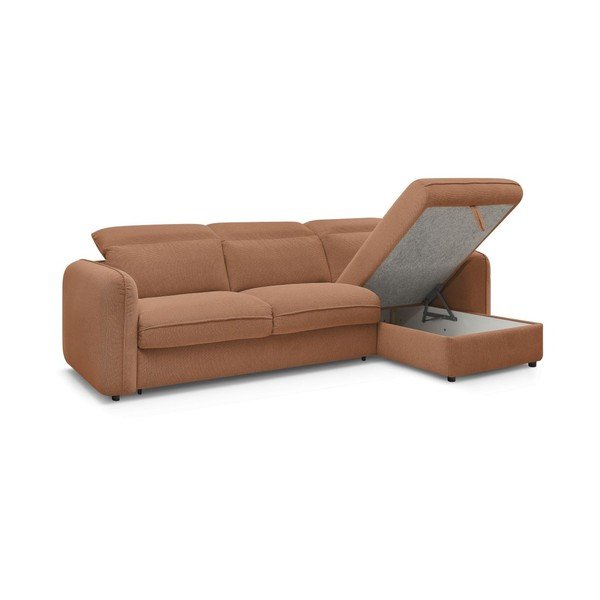 Oranžna kotna sedežna garnitura Achille – Bobochic Paris-image-4