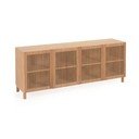 Nizka komoda v hrastovem dekorju v naravni barvi 180x72 cm Beyla – Kave Home