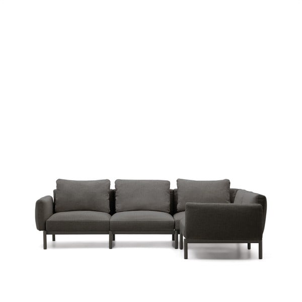 Temno siv vrtni modularni kavč 292 cm Sorells – Kave Home