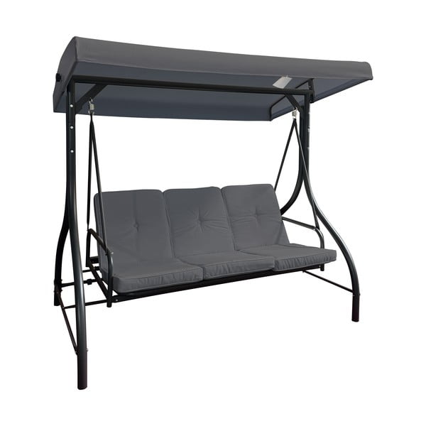 Siva kovinska vrtna gugalnica Paris – Rojaplast