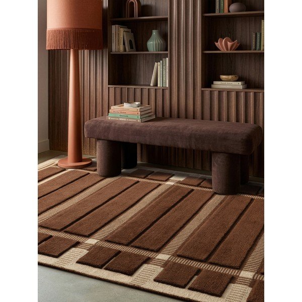 Rjava/bež ročno tkana volnena preproga 200x290 cm – Asiatic Carpets-image-1