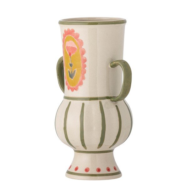 Bež ročno poslikana vaza iz kamenine (višina 21 cm) Odina – Bloomingville-image-2