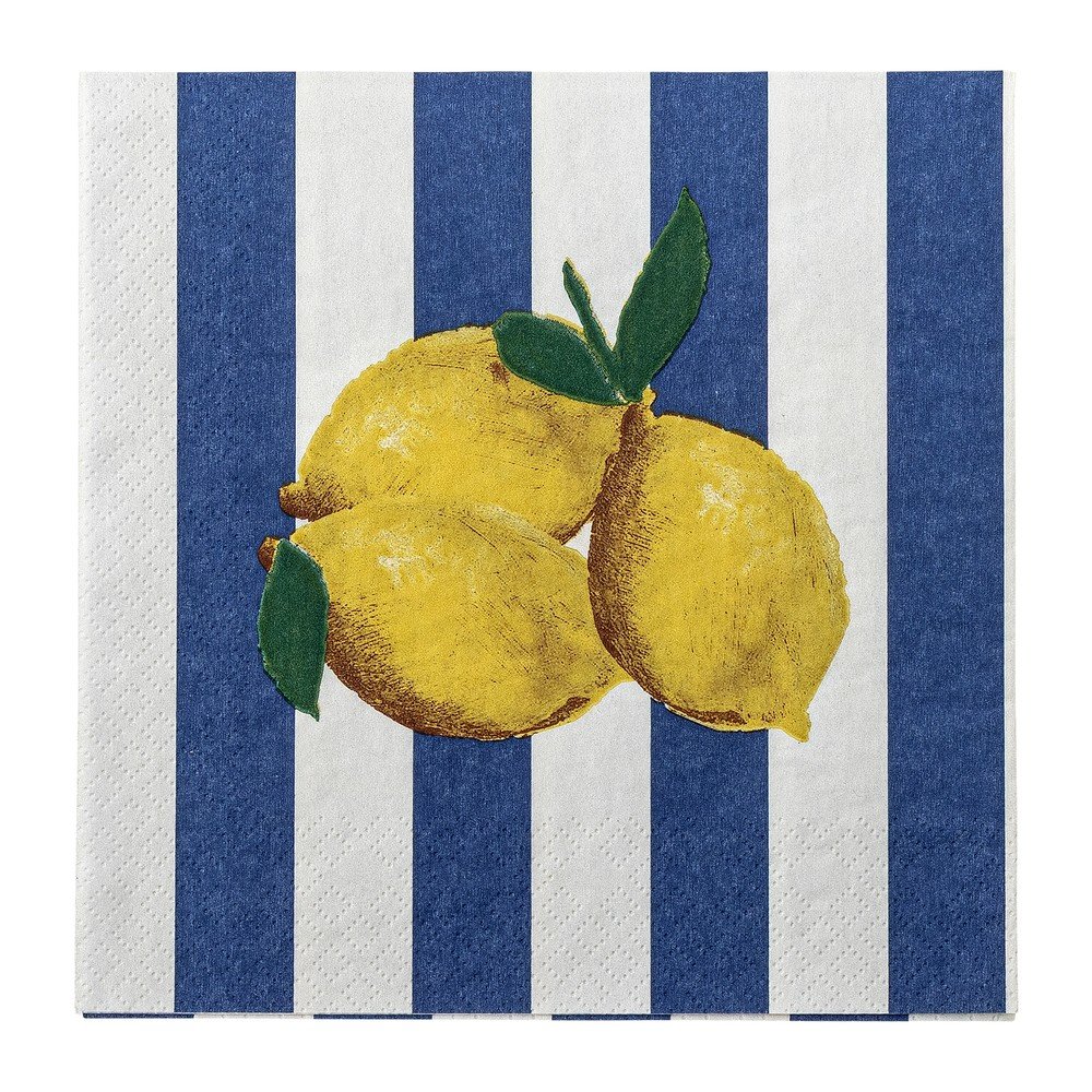 Papirnati prtički v kompletu 20 ks 33x33 cm Limone