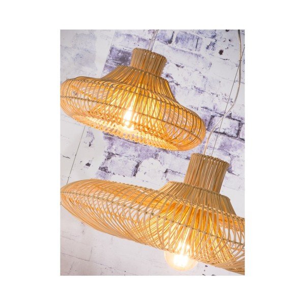 Viseča dvojna svetilka iz ratana Good&Mojo Kalahari, ⌀ 45 cm-image-1