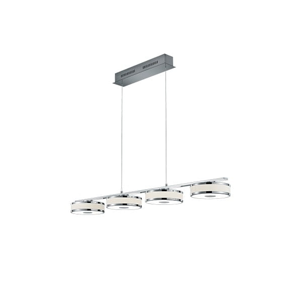 LED viseča svetilka Trio Agento v srebrni barvi, dolžina 1,15 m