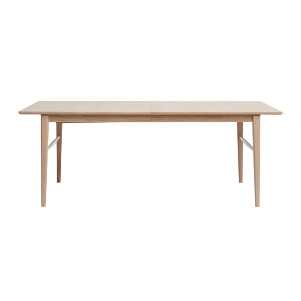 Unikatno pohištvo Rocca zložljiva jedilna miza iz belega hrasta, 90 x 170/260 cm