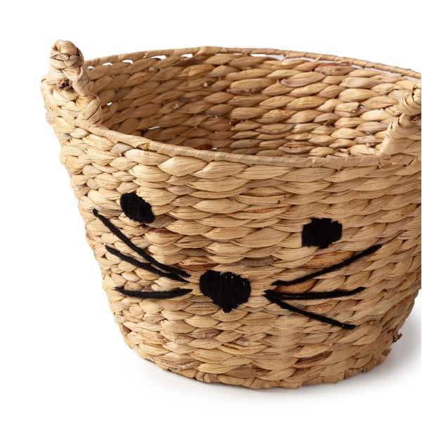 Otroška škatla za shranjevanje iz vodne hijacinte v naravni barvi ø 35x26 cm Cat – Compactor-image-3