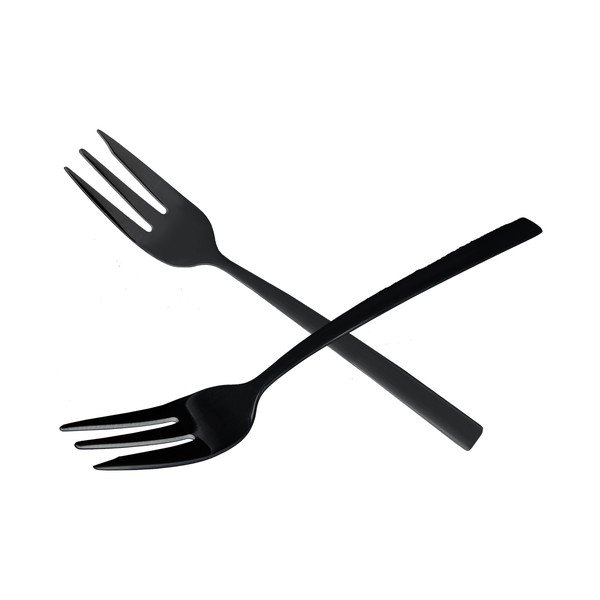 Črn komplet desertnih vilic 2 ks iz nerjavečega jekla Black – Orion-image-2