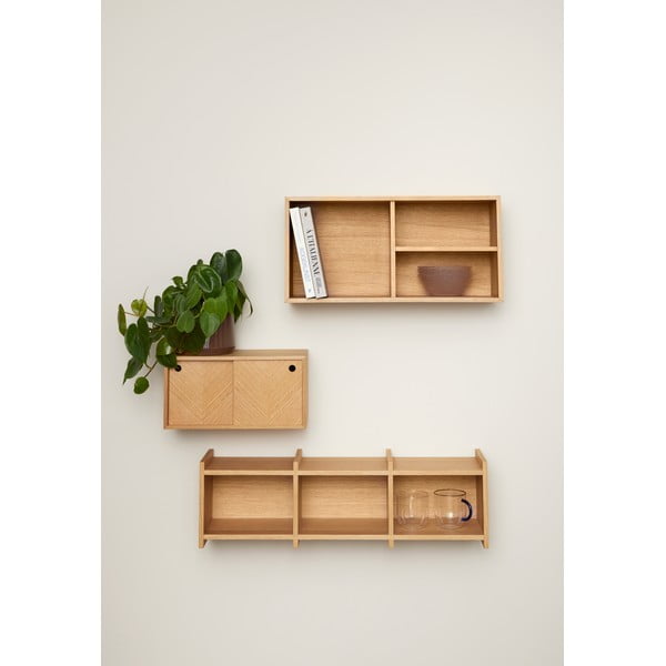 Večnivojska polica v hrastovem dekorju 80 cm Focal – Hübsch-image-2