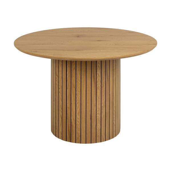Okrogla jedilna miza s ploščo v hrastovem dekorju ø 120 cm Yale - Actona