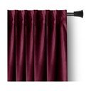 Bordo rdeča žametna zavesa za delno zatemnitev 140x270 cm Pleat – Restilo