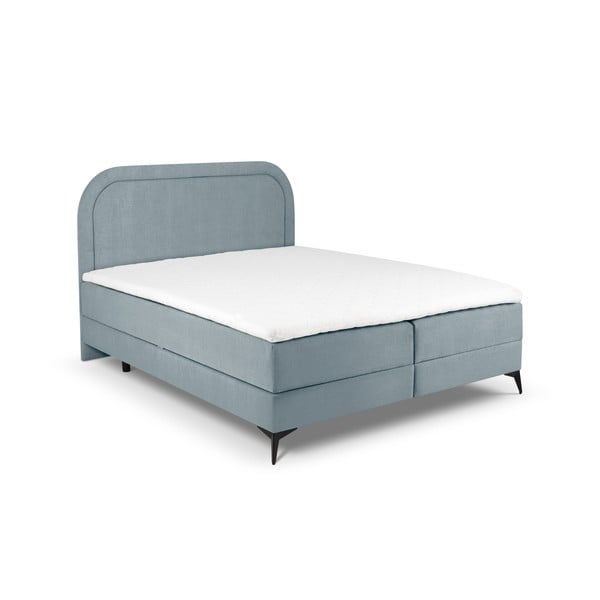 Svetlo modra boxspring postelja s prostorom za shranjevanje 180x200 cm Eclipse - Cosmopolitan Design
