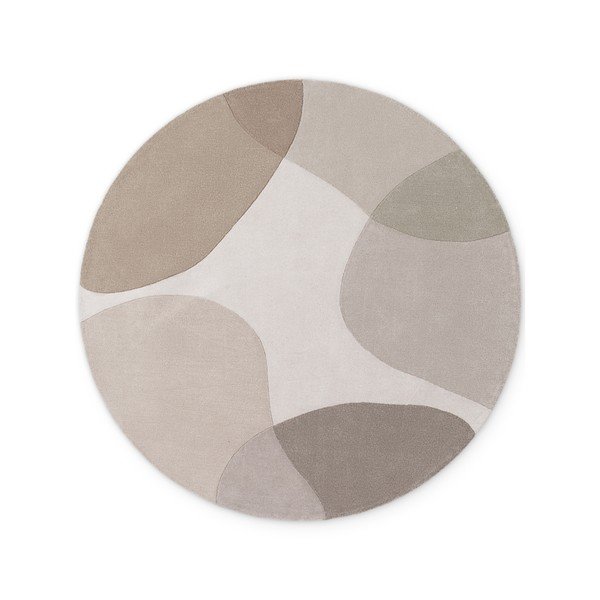 Bež ročno tkana volnena okrogla preproga ø 200 cm Hackney Clarissa – Ted Baker