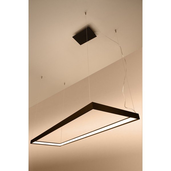 Črna kovinska LED viseča svetilka TUULA – Thoro-image-1
