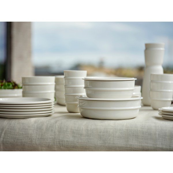 Kremno bel desertni porcelanast krožnik ø 20 cm Eau – Zone-image-4