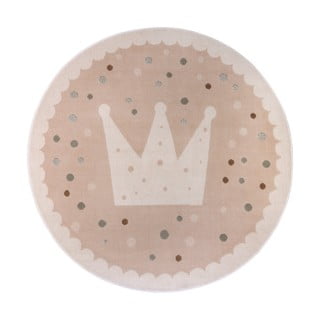 Bež otroška preproga ø 140 cm Crown – Hanse Home