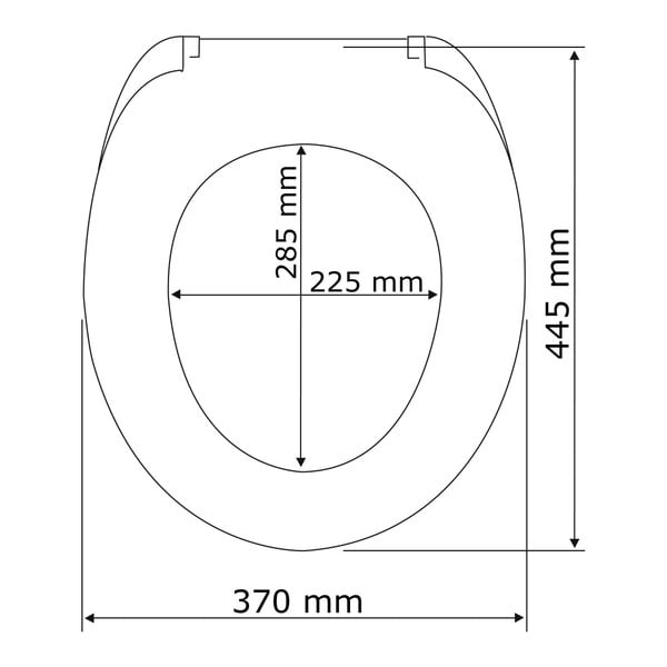 Bela WC deska z enostavnim zapiranjem Wenko Rieti, 44,5 x 37 cm-image-3