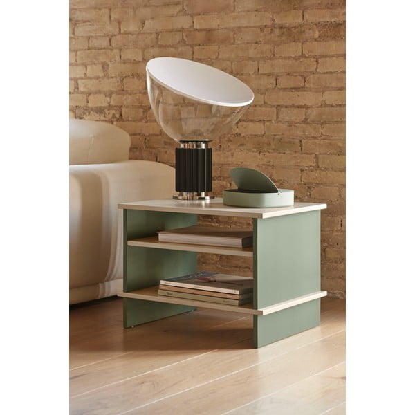 Zelena/kremno bela nočna omarica s policami Inari – Teulat-image-1