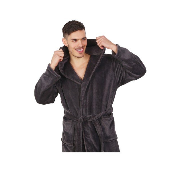 Temno siv unisex kopalni plašč iz mikrovlaken DecoKing Robby, velikost XL-image-4