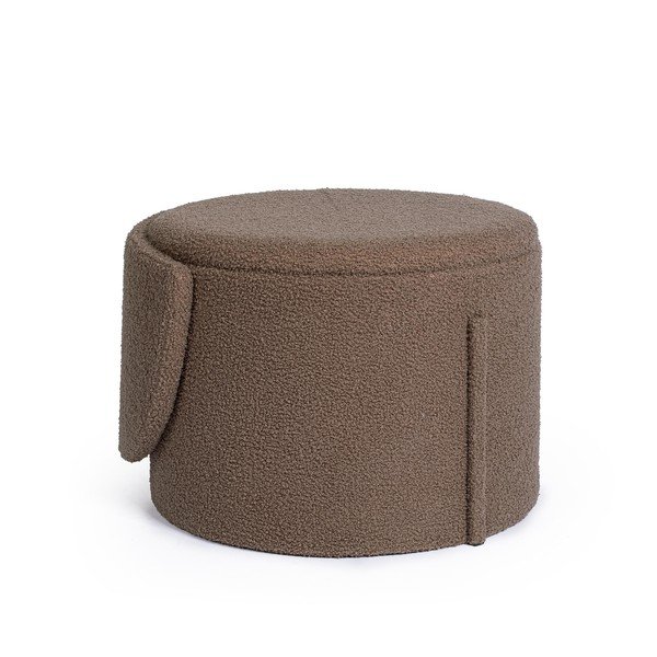 Sivorjav tabure iz tkanine bouclé Anthea – Yes Everyday-image-4