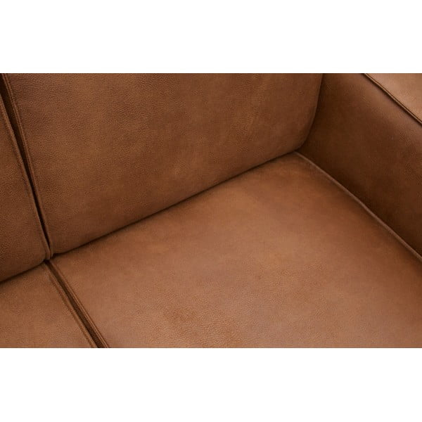 Rjava kotna sedežna garnitura iz umetnega usnja (levi kot/v obliki črke L) Statement – WOOOD-image-1