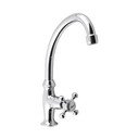 Stoječ ventil za umivalnik v sijajno srebrni barvi Antea – Sapho