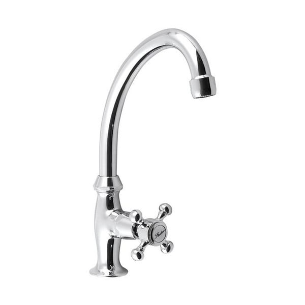 Stoječ ventil za umivalnik v sijajno srebrni barvi Antea – Sapho