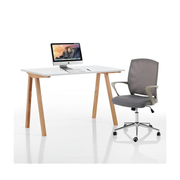 Pisalna miza z belo mizno ploščo 60x120 cm Mak – Tomasucci-image-3