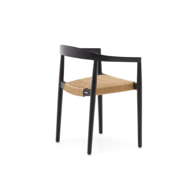 Črni vrtni stoli v kompletu 4 ks iz masivnega lesa Ydalia – Kave Home-image-3