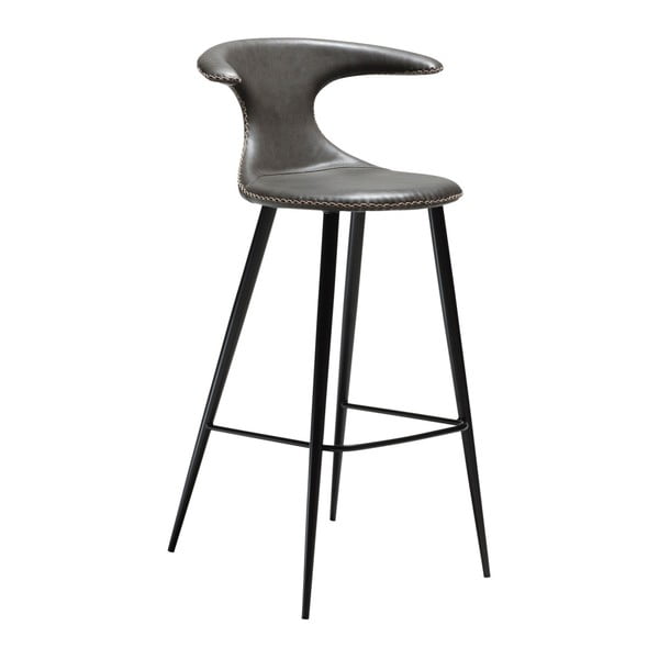 Siv barski stol z usnjenim sedežem DAN-FORM Denmark Flair