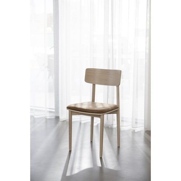 Jedilni stoli iz umetnega usnja v konjak rjavi in naravni barvi v kompletu 2 ks Wolcott – Rowico-image-1