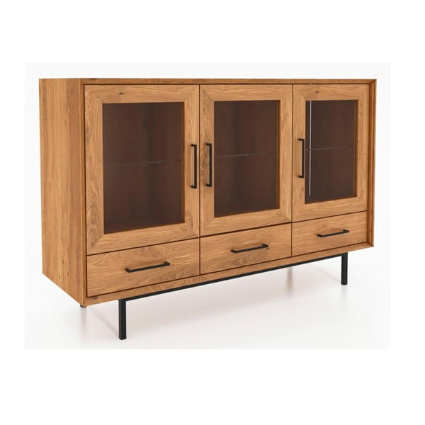 Vitrina iz masivnega hrasta 144x95 cm Abies – The Beds-image-2