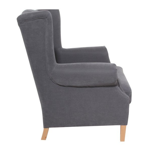 Antracitno siv fotelj Max Winzer Harvey Velor-image-1