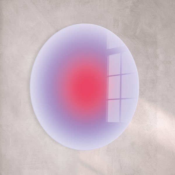 Tiskana steklena slika ø 70 cm Halo – Styler-image-3