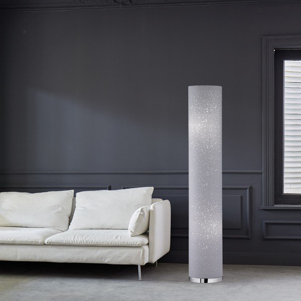 Siva stoječa svetilka s tekstilnim senčilom (višina 110 cm) Thor – Fischer & Honsel-image-3