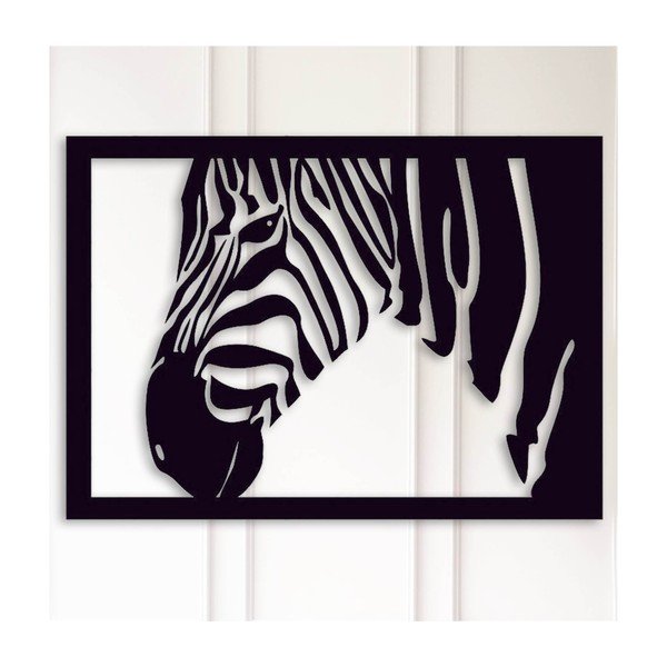 Črna stenska dekoracija Zebra