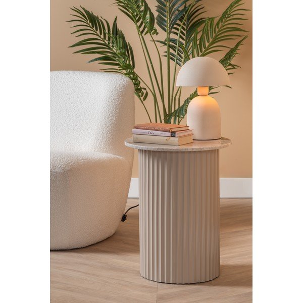 Marmorna okrogla stranska mizica ø 50 cm Luscious – Leitmotiv-image-1