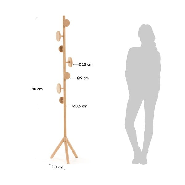 Stojalo za plašče iz brezovega lesa Kave Home Nalini-image-4