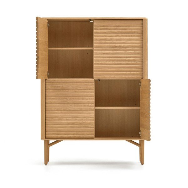 Omarica v hrastovem dekorju v naravni barvi 104,5x144x40 cm Lenon – Kave Home-image-2