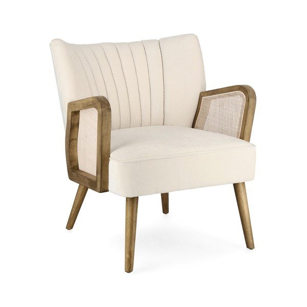 Bež žameten fotelj Virna – Bizzotto