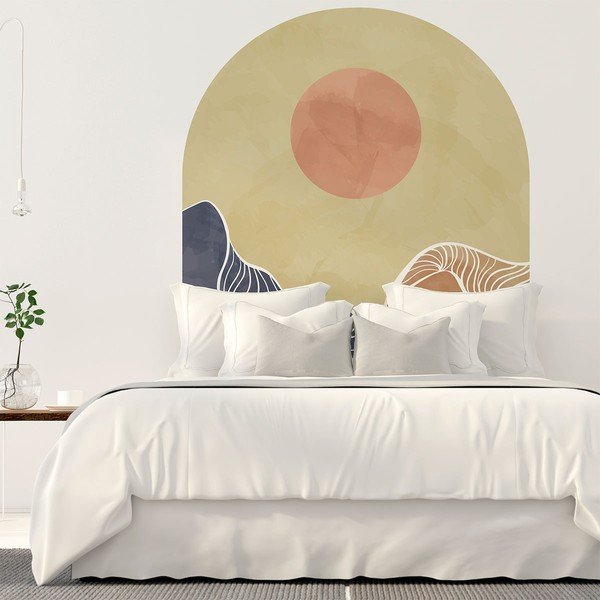 Stenska nalepka 120x140 cm Abstract Rising Sun Arch - Ambiance-image-4