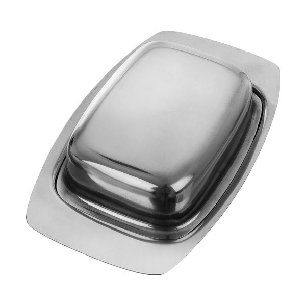 Posoda za maslo iz nerjavečega jekla v srebrni barvi – Orion-image-2